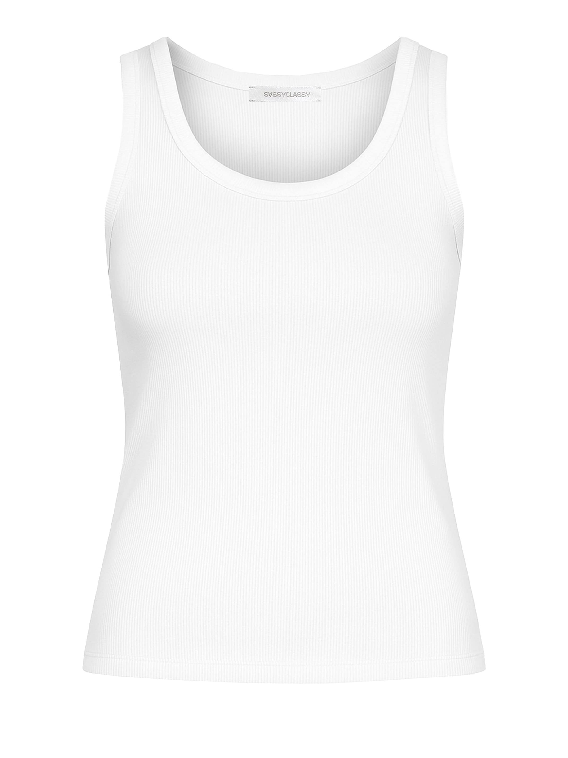 SASSYCLASSY Top‌ in Weiß: Vorderseite