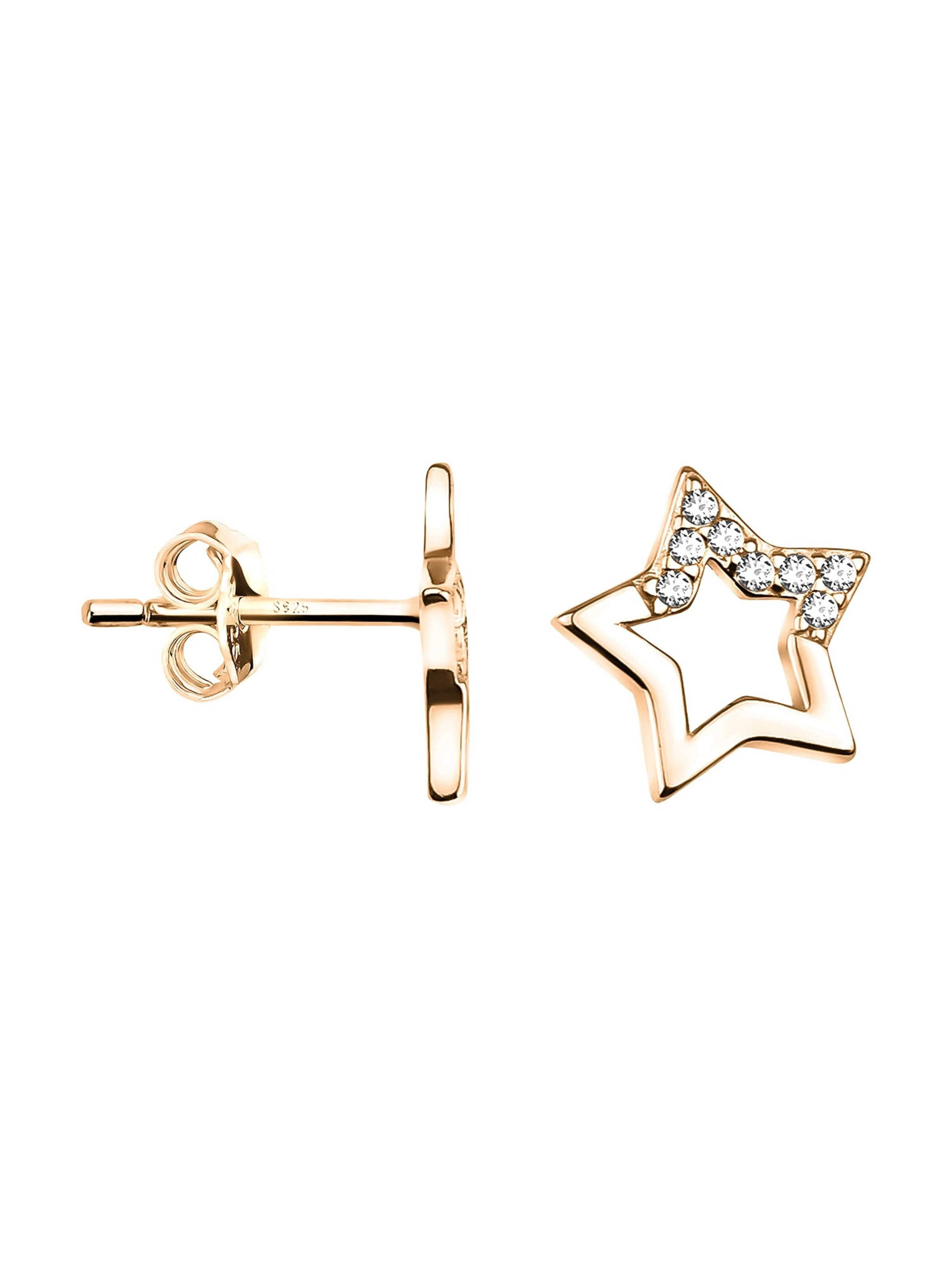 Sofia Milani Ohrringe 'Star'‌‌‌ in Gold: Vorderseite