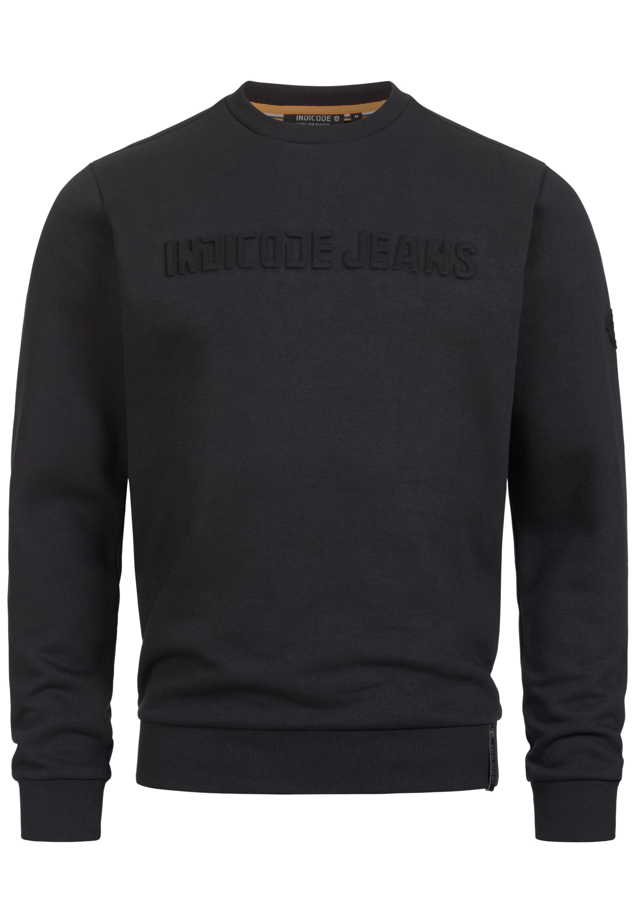 INDICODE JEANS Sweatshirt ' Avant ' in Black: front