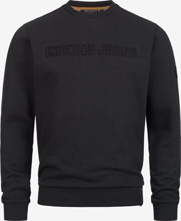 INDICODE JEANS Sweatshirt ' Avant ' in Zwart: voorkant