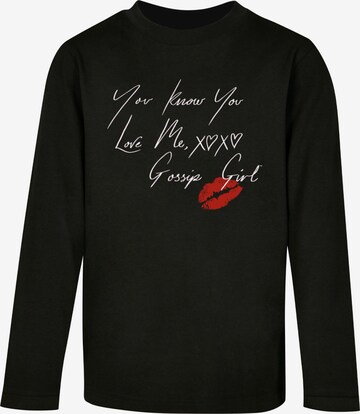 ABSOLUTE CULT Shirt 'Gossip Girl - You know you love me' in Schwarz: predná strana