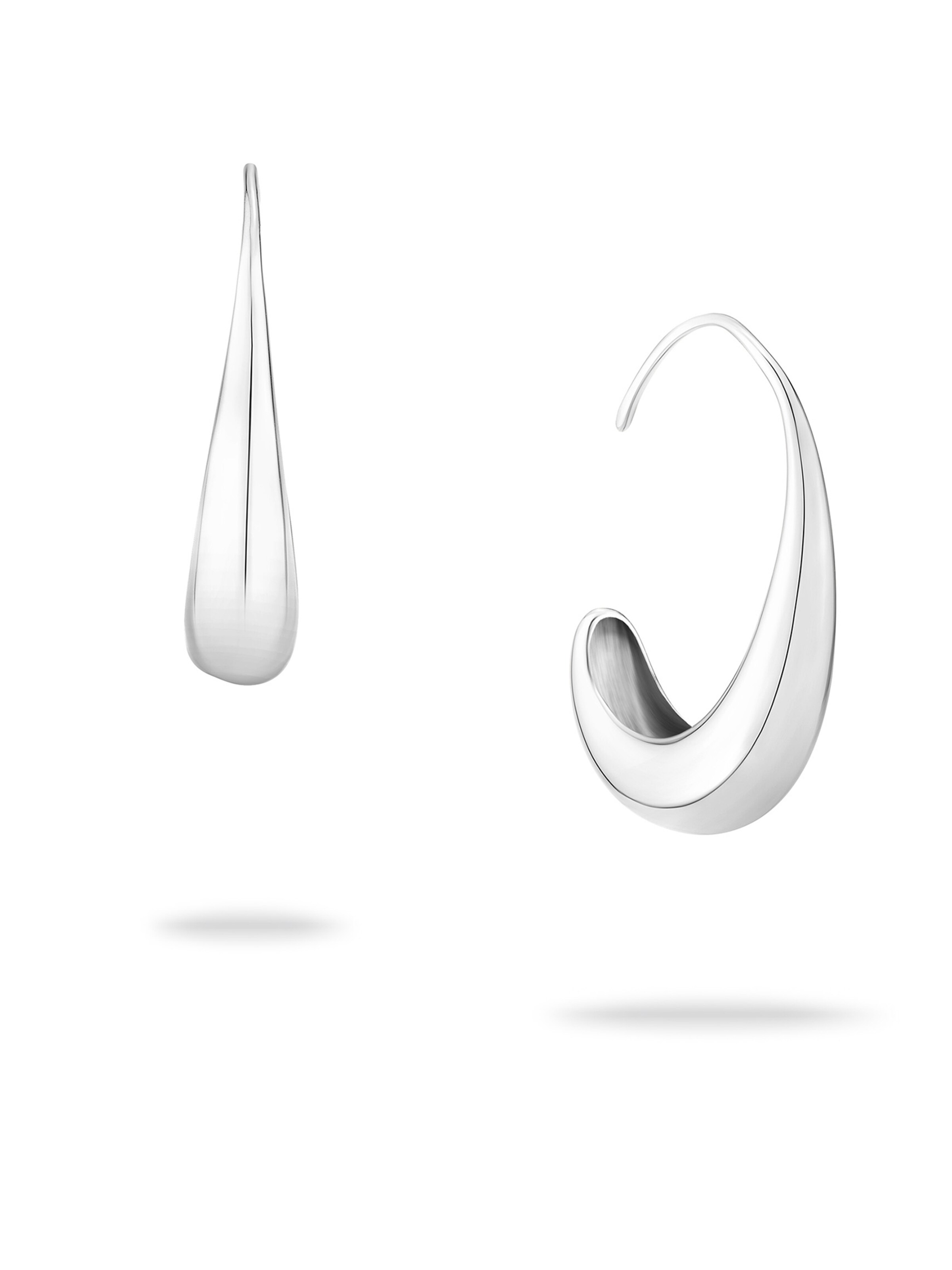 Echtzeit Earrings in Silver: front