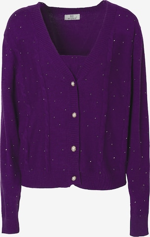 Cardigan Influencer en violet : devant