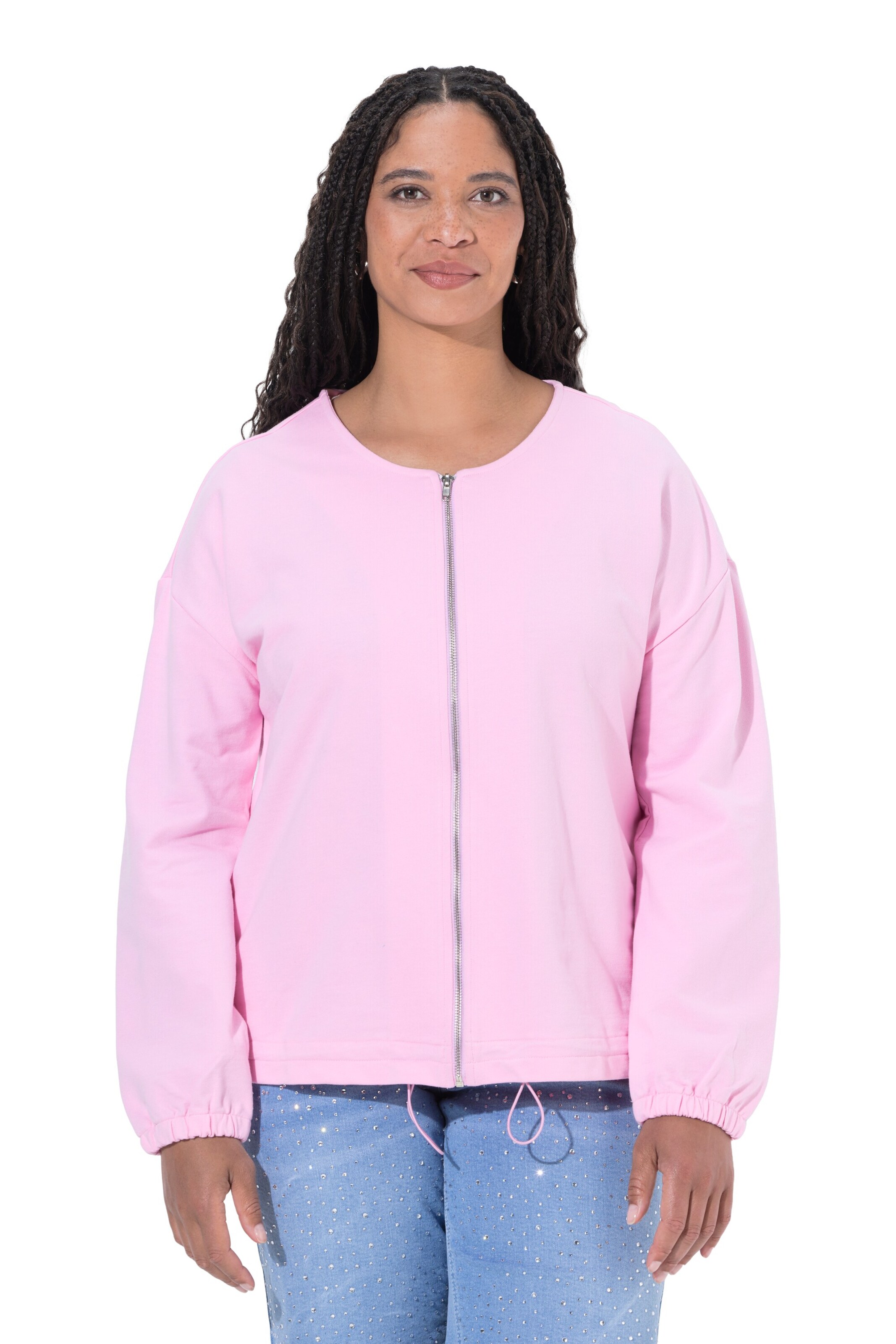Angel of Style Sweatvest in Roze: voorkant