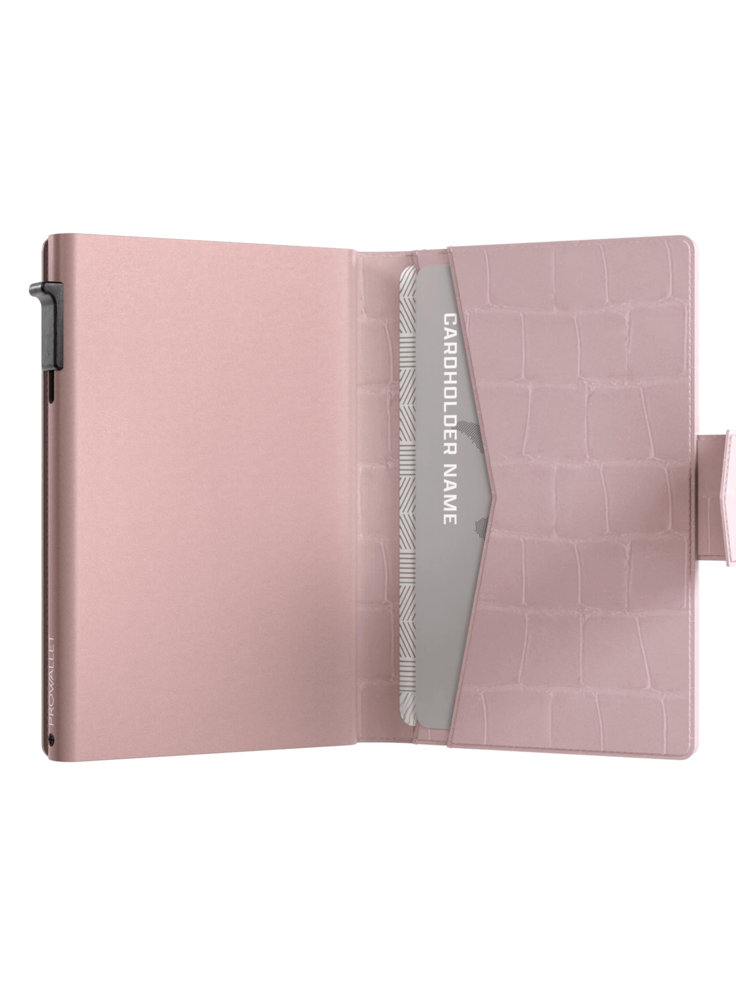 Prowallet Wallet 'Pasjeshouder Plus Croco' in Pink