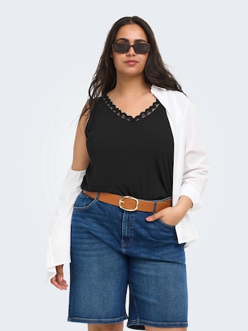 ONLY Carmakoma Top 'CARTANI' – černá: přední strana