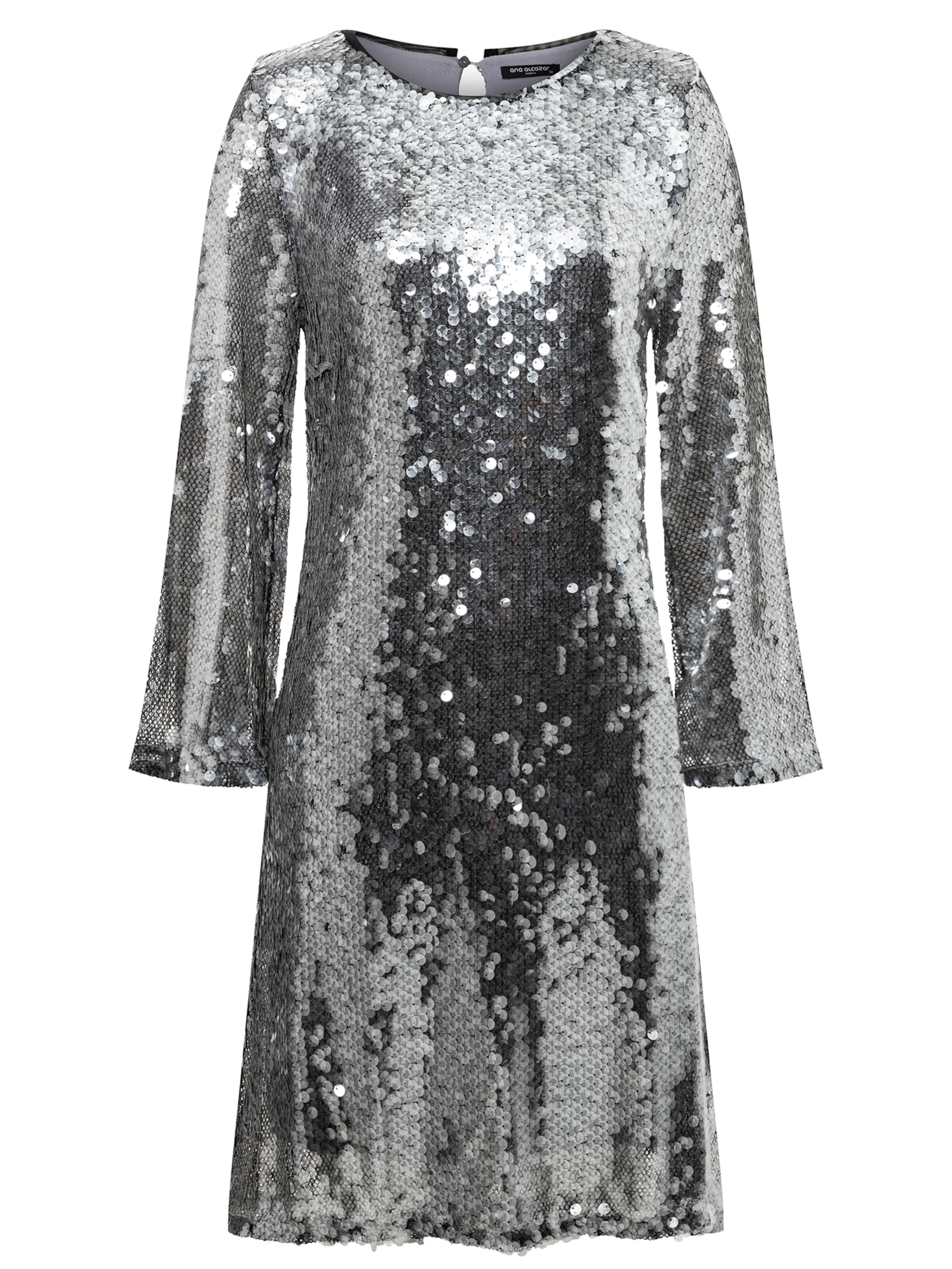 Ana Alcazar Kleid ' Abda ' in Silber: Vorderseite