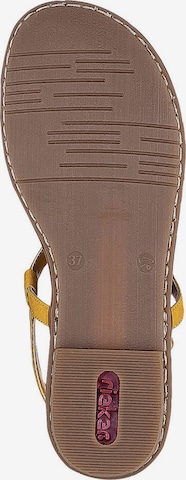 Rieker T-bar sandals in Yellow