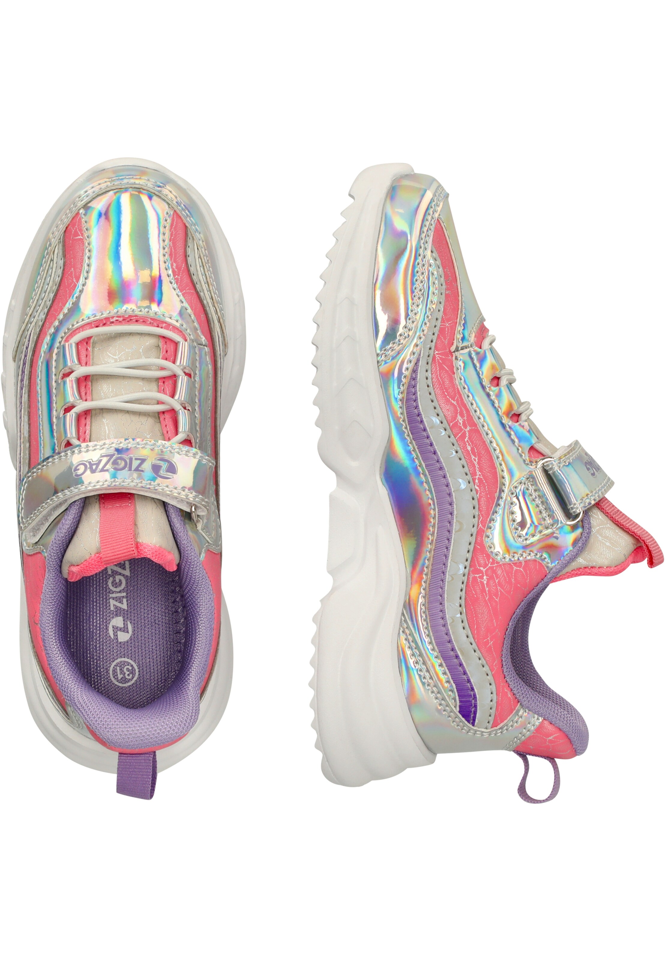 ZigZag Sneaker 'Lassis' in Silber