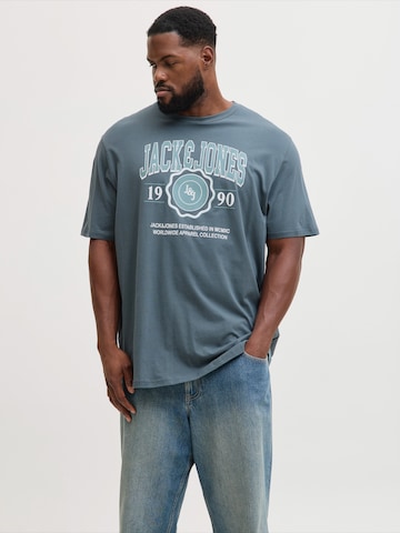 Jack & Jones Plus - Camiseta 'JJMako' en azul: frente