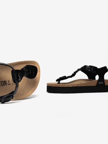 Bayton T-Bar Sandals 'Badajoz' in Black