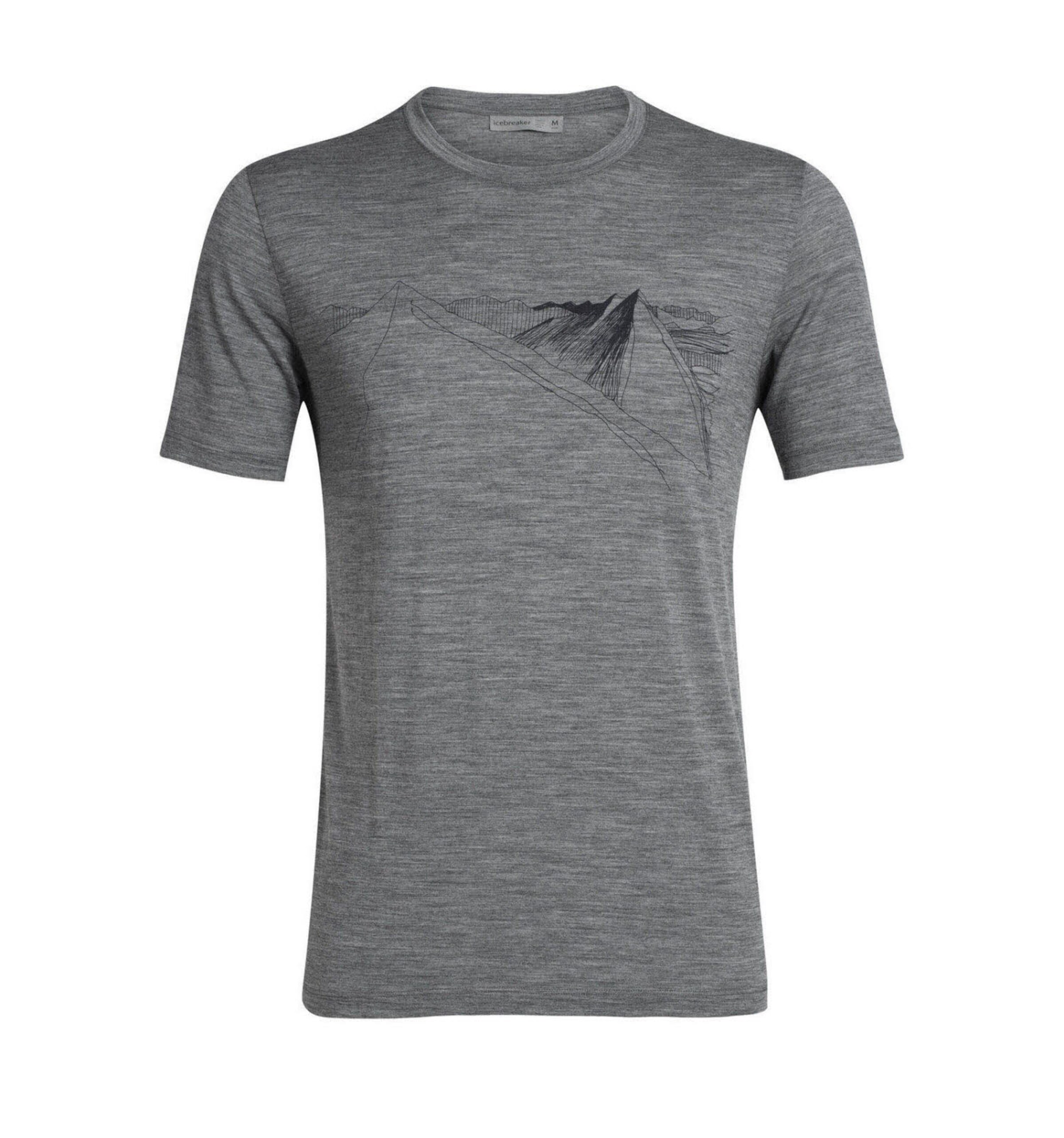 ICEBREAKER Funktionsshirt 'Tech-Lite' in Grau: Vorderseite