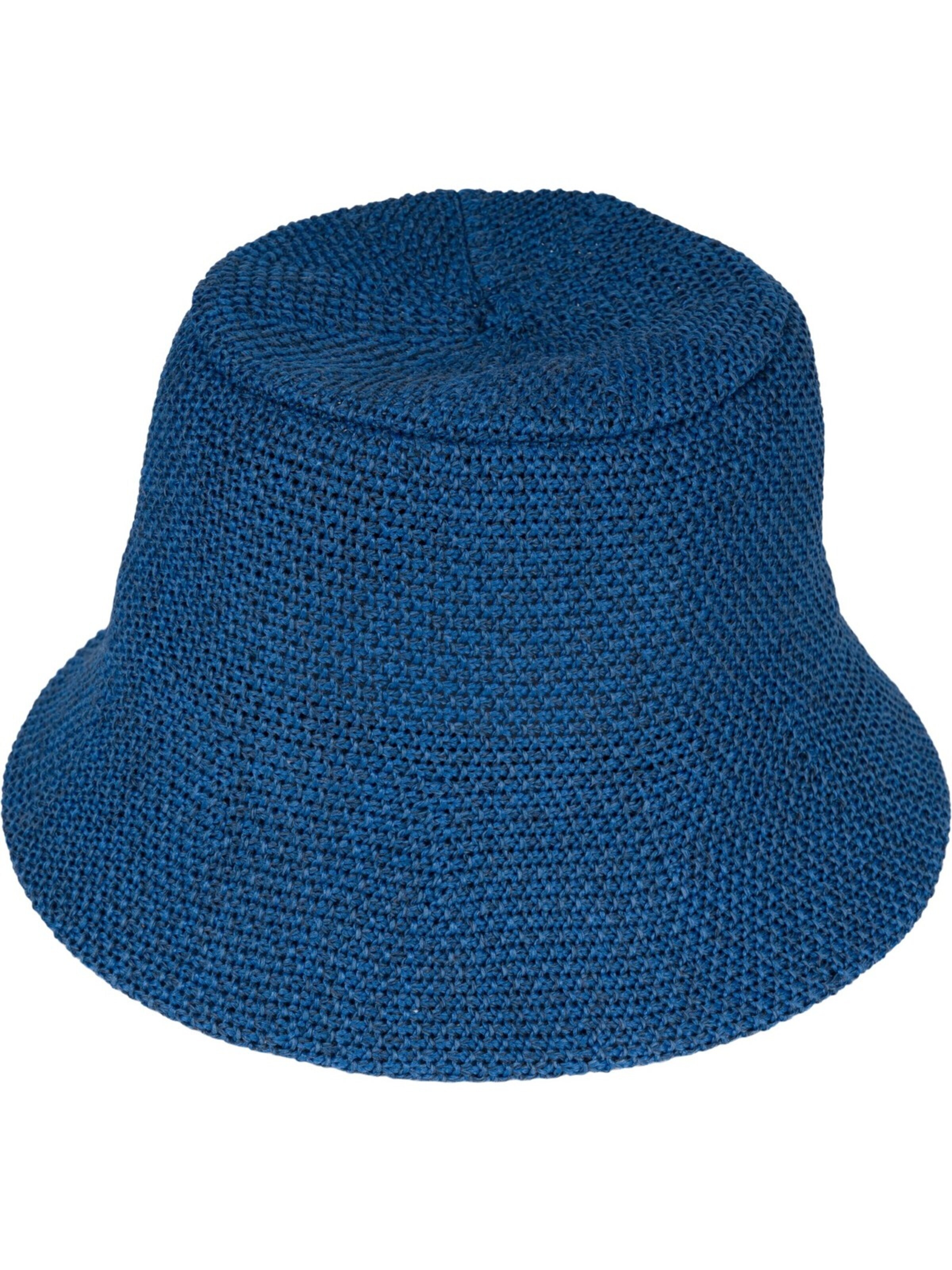 styleBREAKER Hut 'Fischerhut aus Papierstroh - Knautschhut'‌‌‌‌‌‌‌‌‌‌ in Blau