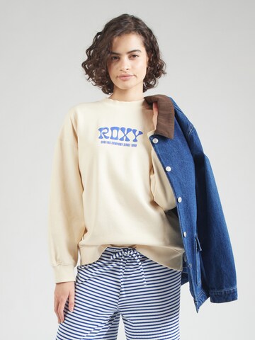 ROXY Sweatshirt 'LINEUP' i beige: framsida