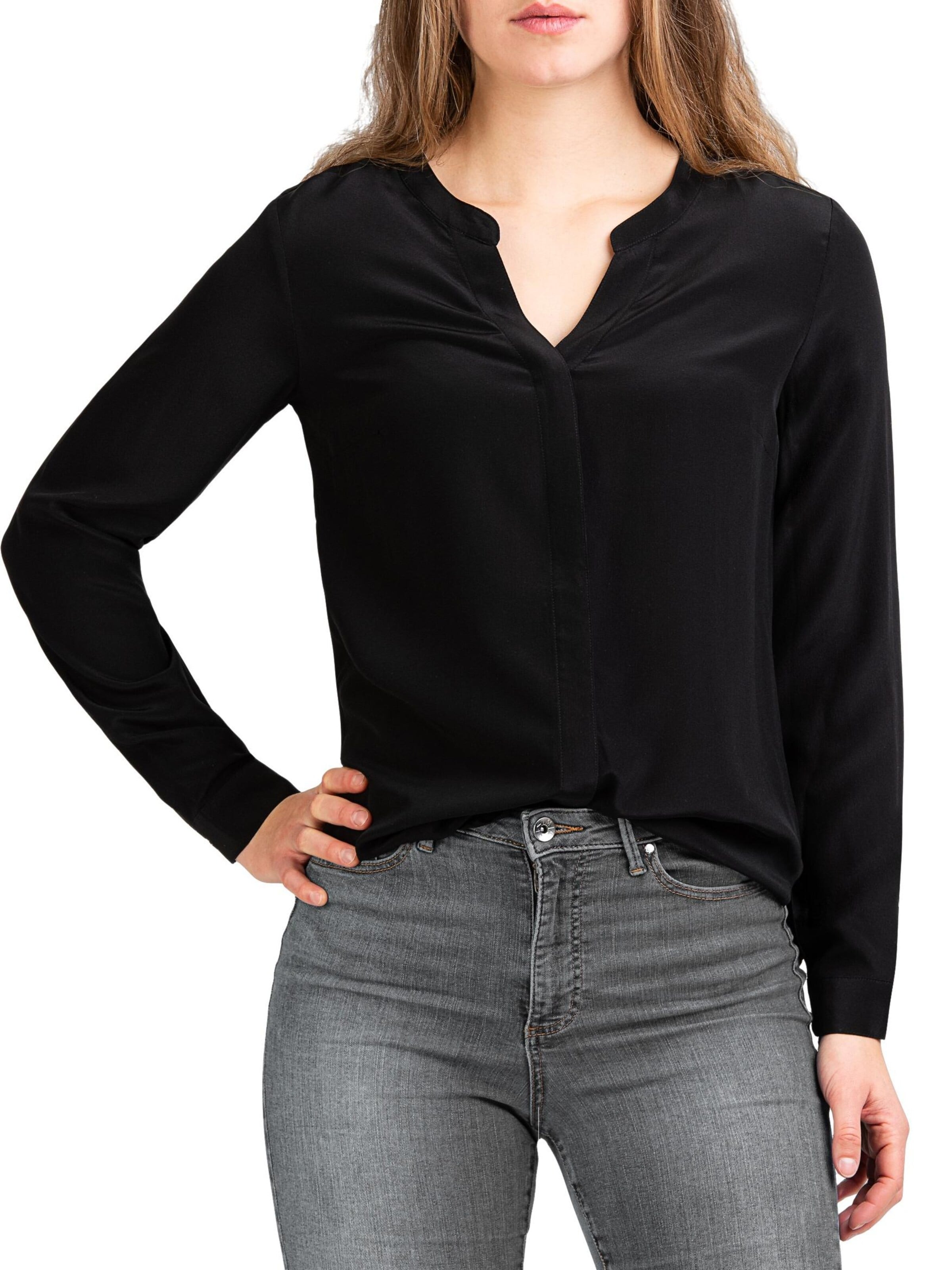 Posh Gear Blouse 'Seidenbluse Nobicetta' in Black: front