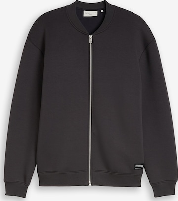 TOM TAILOR DENIM Sweatjacke in Grau: Vorderseite