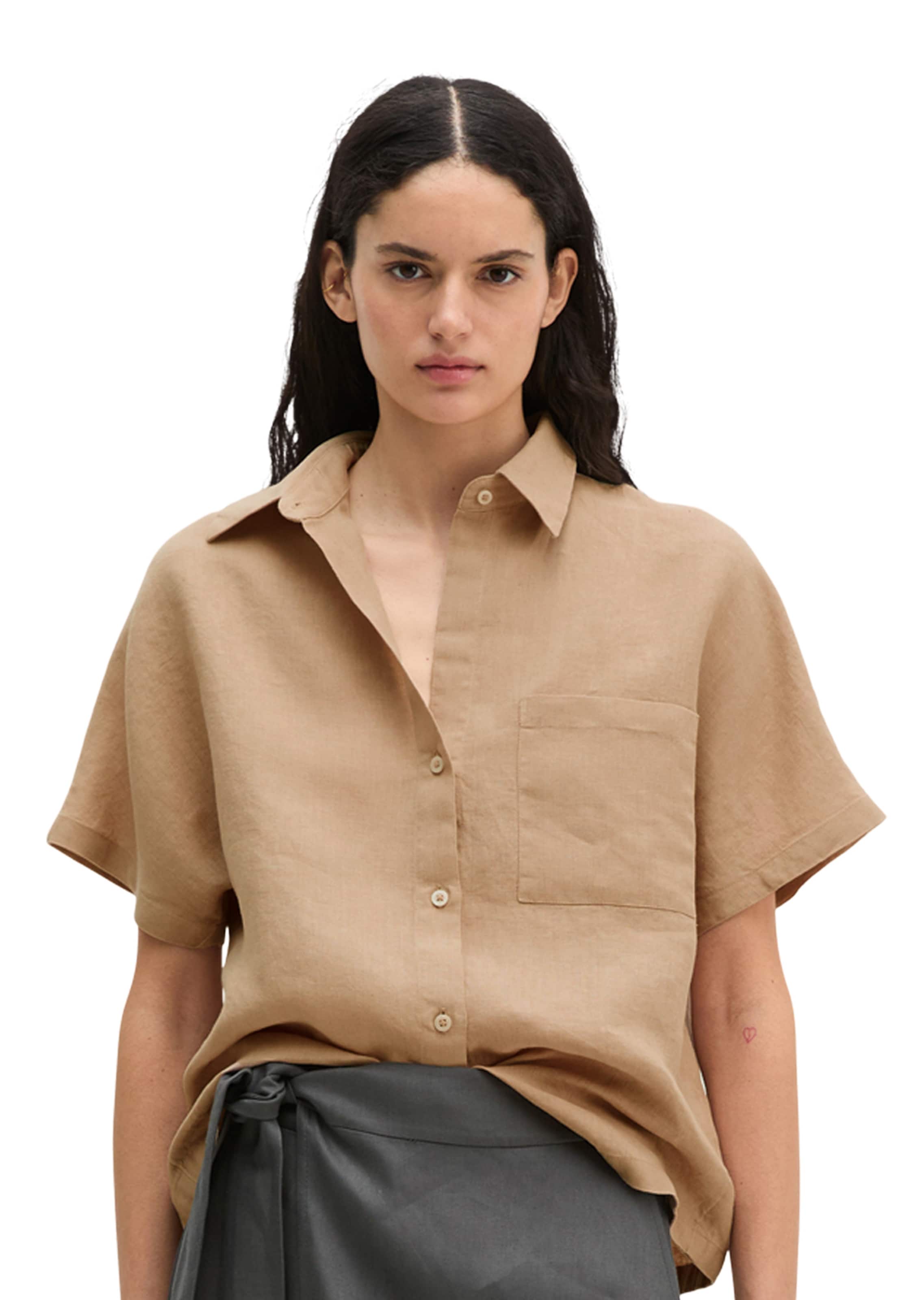 Marc O'Polo Blouse in Beige: voorkant