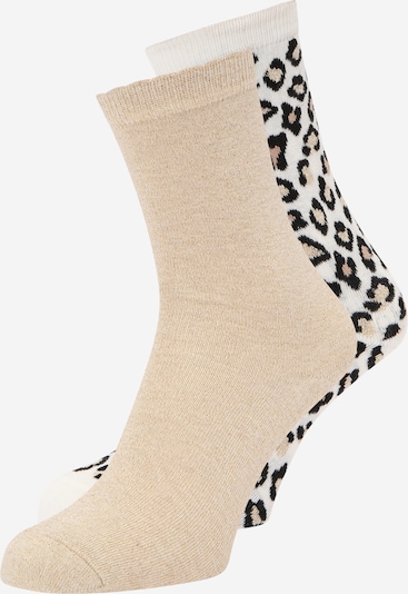 Oasis Chaussettes en beige / noir / blanc, Vue avec produit