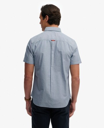 Superdry & Co Regular fit Overhemd 'Essentials Oxford' in Blauw