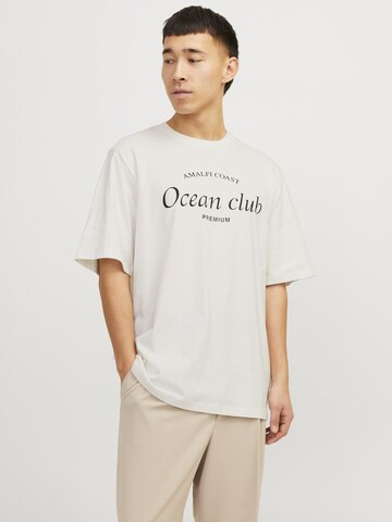 JACK & JONES Тениска 'Ocean Club' в бежово: отпред