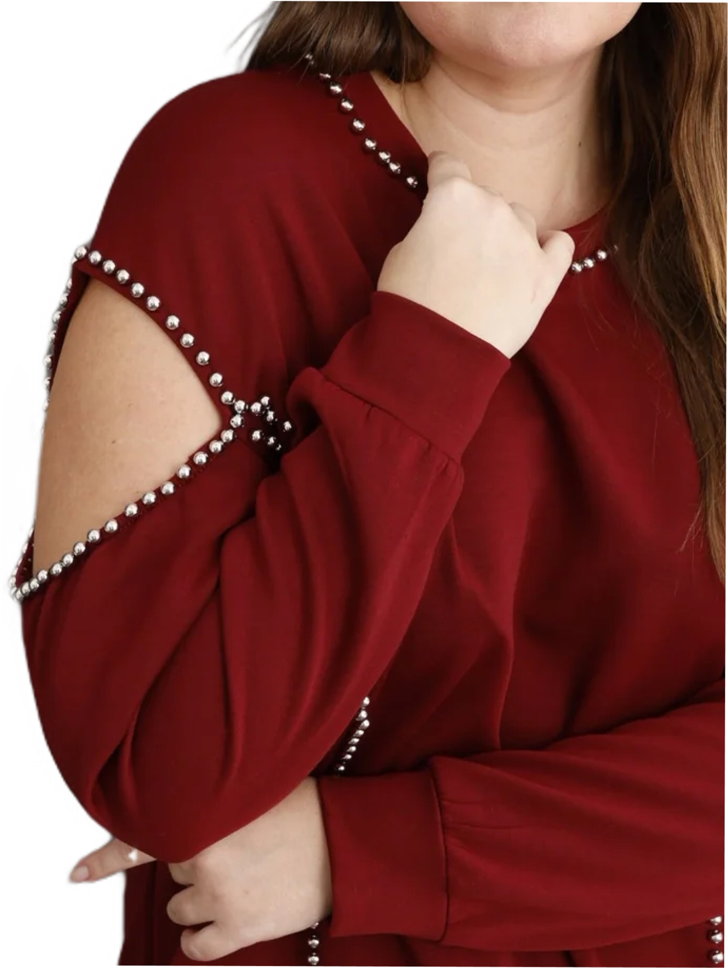 Shape Of You Sweatshirt in Rot