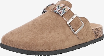 Ital-Design Pantolette in Braun: Vorderseite