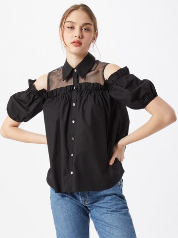 River Island Blouse in Zwart: voorkant