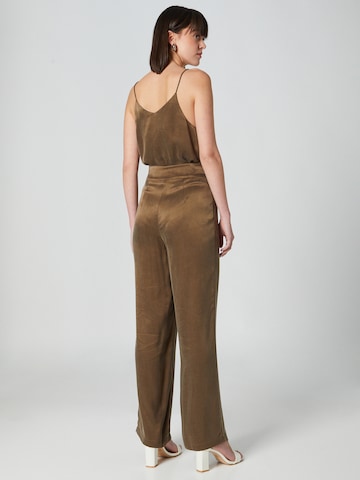 Guido Maria Kretschmer Women Wide leg Pleat-Front Pants 'Silvia' in Brown