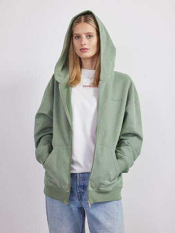 BEARTH Zip-Up Hoodie 'Bio-Baumwoll-Mix' in Green