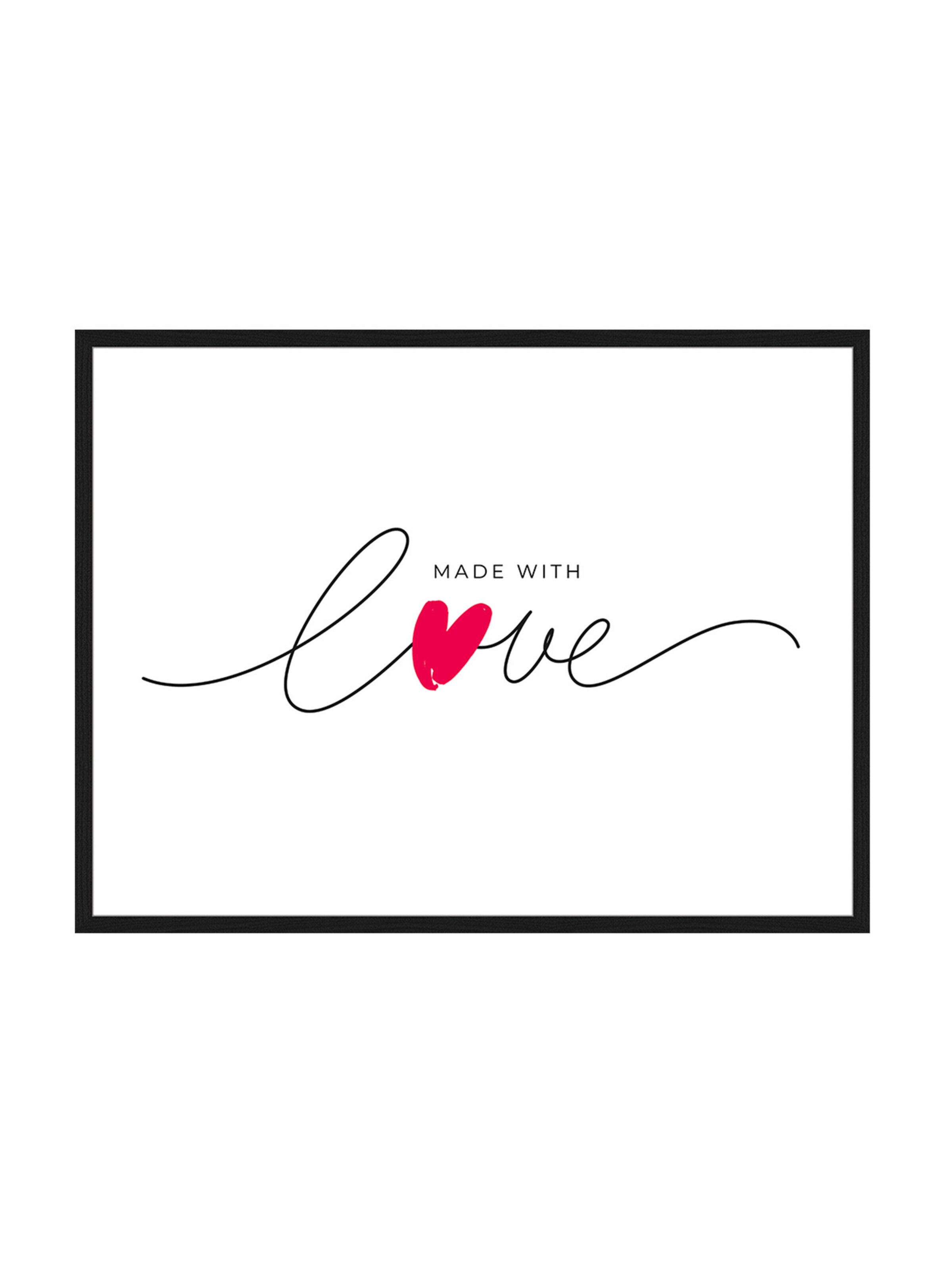 Liv Corday Image 'Made with Love' in Black: front