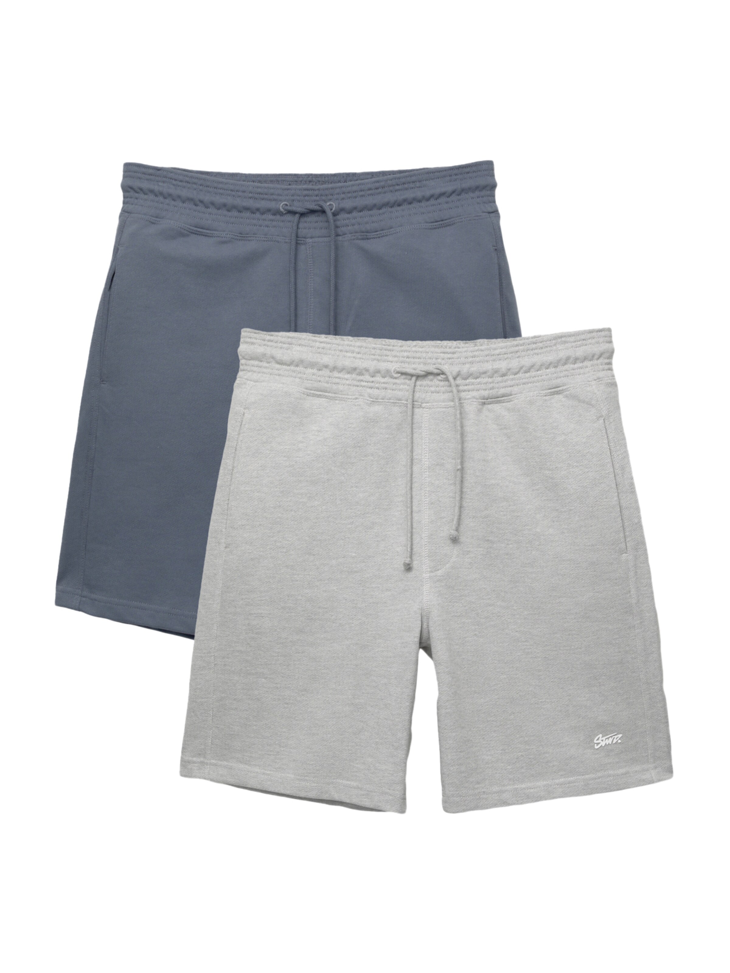 Largi Pantaloni de la Pull&Bear pe albastru: față