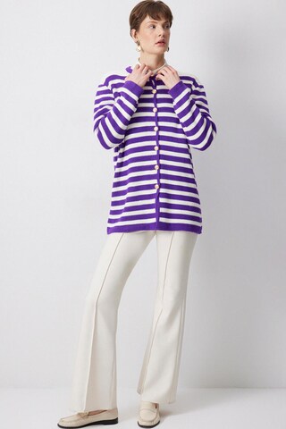 Touche Prive Gebreid vest in Lila