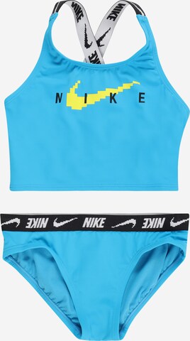 Nike Swim T-shirt Sportovní plavky – modrá: přední strana