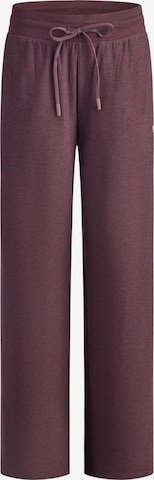 Fabletics Wide Leg Hose 'JERSEY WIDE LEG PANT' in Rot: Vorderseite