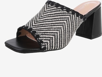 Ital-Design Pantoletten in Schwarz: Vorderseite