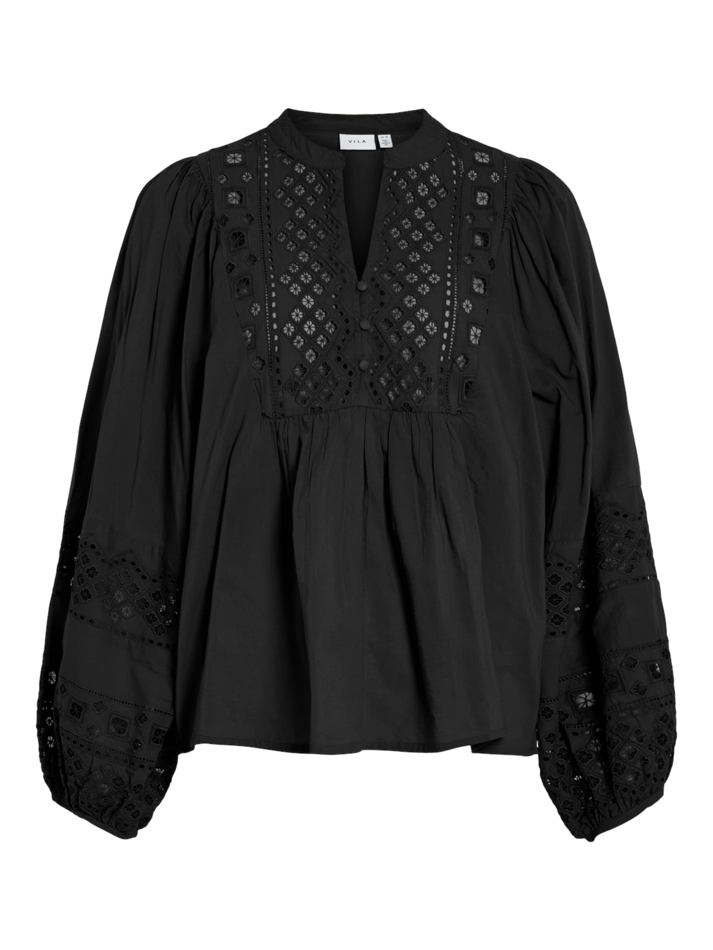 VILA - Blusa em preto: frente