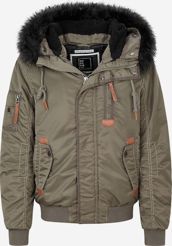 Harlem Soul Winter Jacket 'Bos-Ton' in Green: front