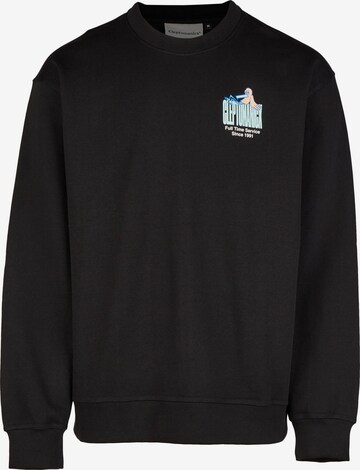 Cleptomanicx Sweatshirt 'Full Time Service' in Black: front