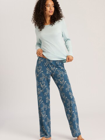 Hanro Pajama Shirt ' Loungy Nights ' in Blue