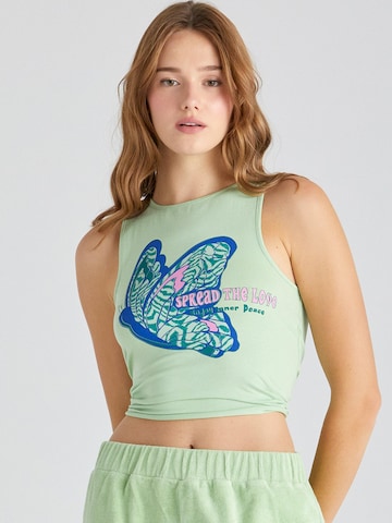 Rockupy Top 'Samia' in Green: front