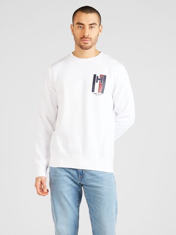 Sweat-shirt TOMMY HILFIGER en blanc : devant