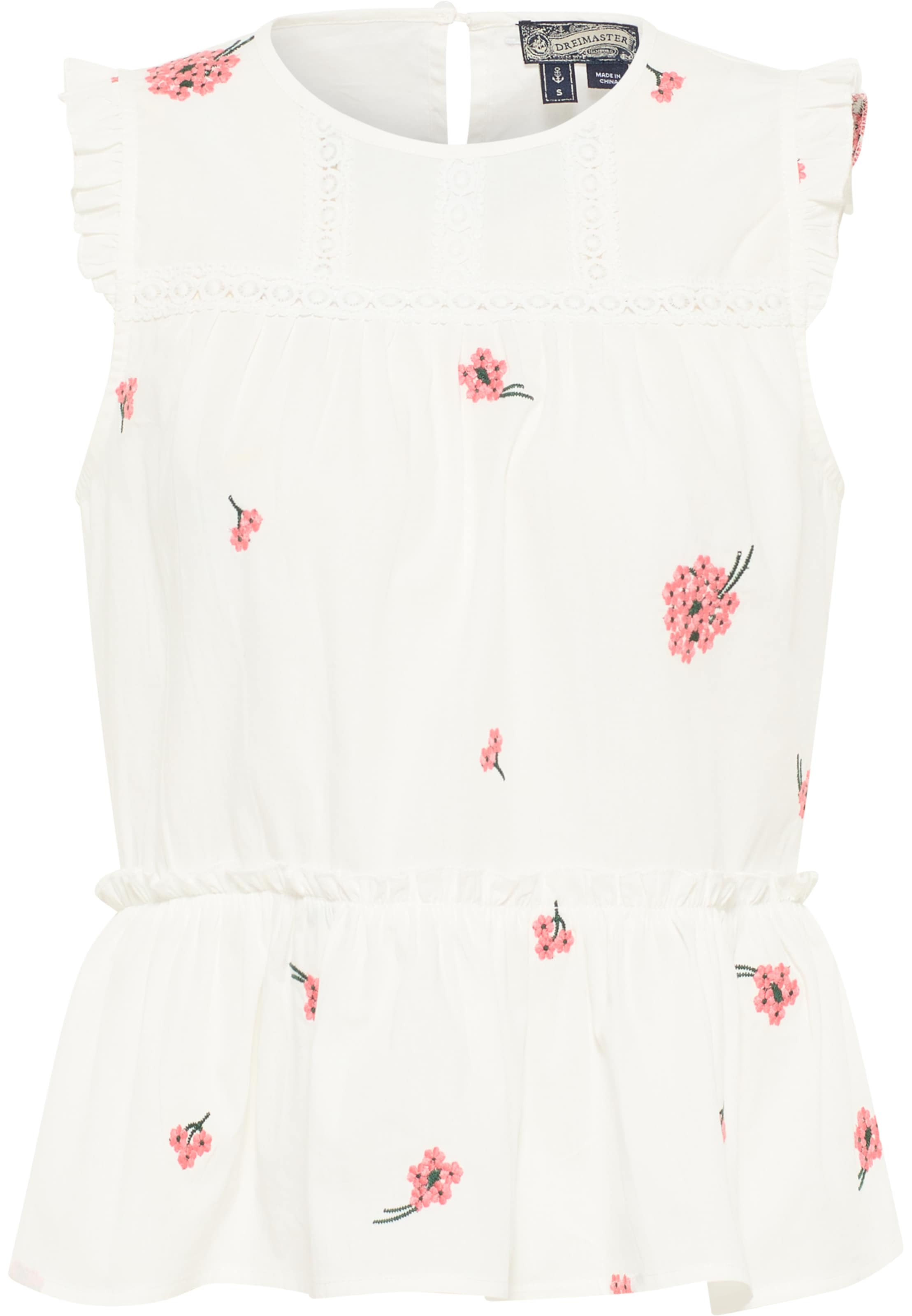 DreiMaster Vintage Top w kolorze biały: przód