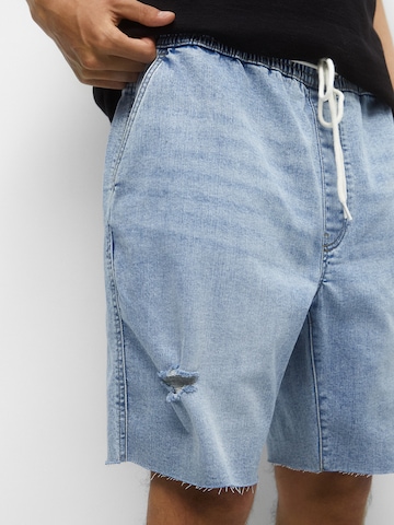 Loosefit Pantalon Pull&Bear en bleu