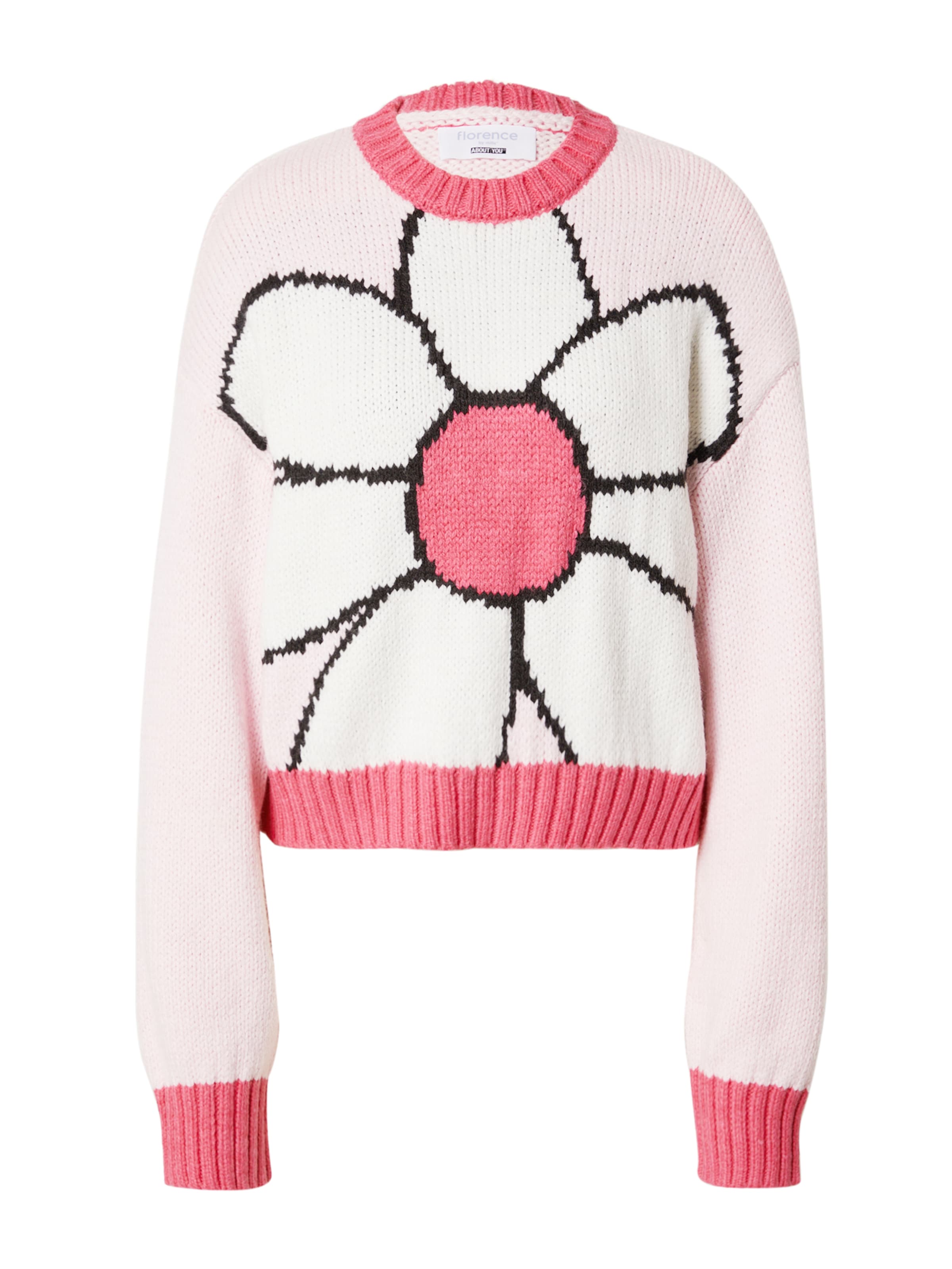 florence by mills exclusive for ABOUT YOU Jersey 'Cyprine' en rosa / rosa pastel / negro / blanco, Vista del producto