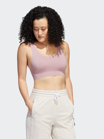 ADIDAS SPORTSWEAR Bustier Športni nederček | vijolična barva: sprednja stran