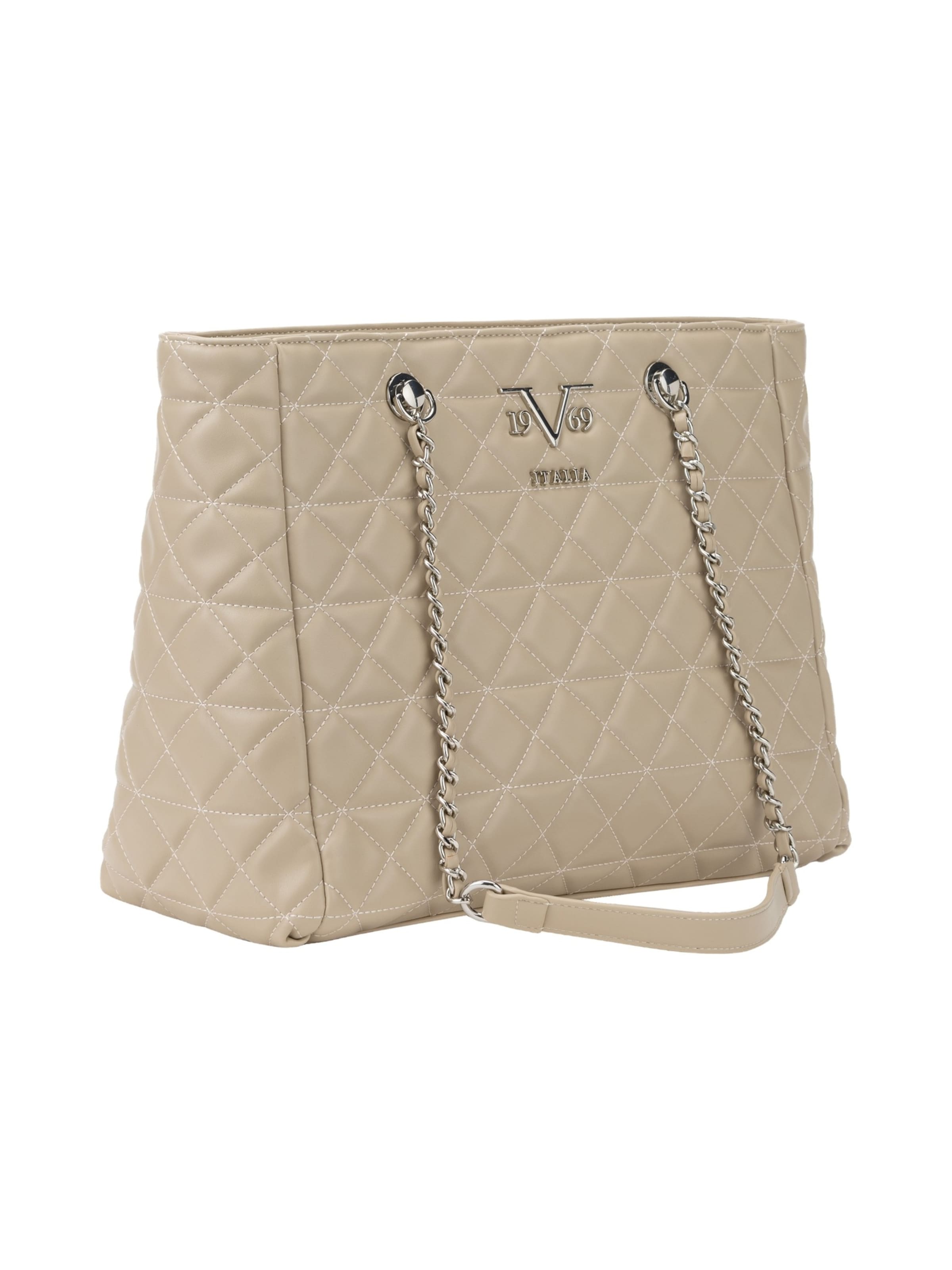 19V69 ITALIA Shoppingväska 'Silvia Silver' i beige