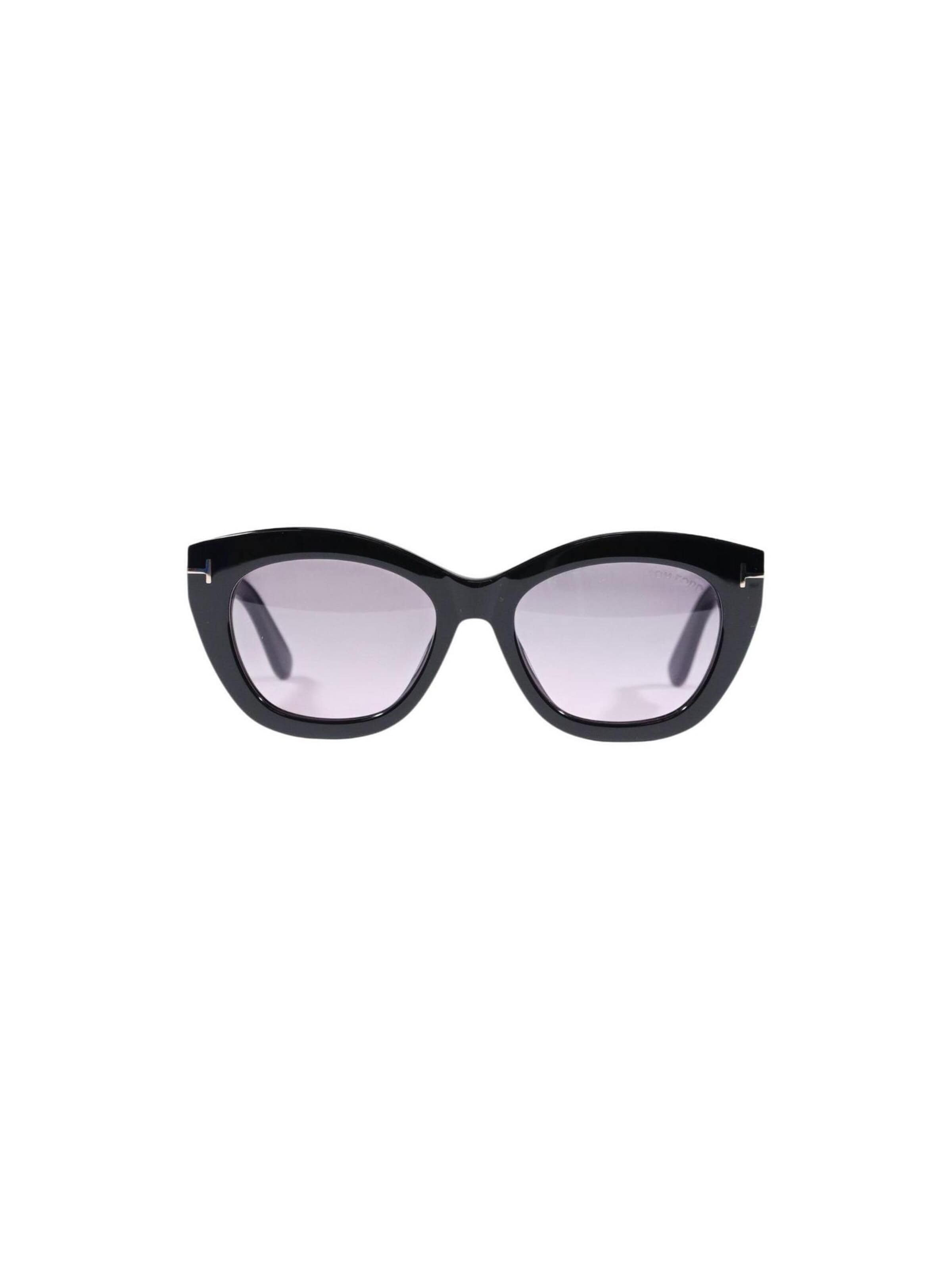 Tom Ford Zonnebril 'LINDA-02 FT1285 01B' in Zwart: voorkant