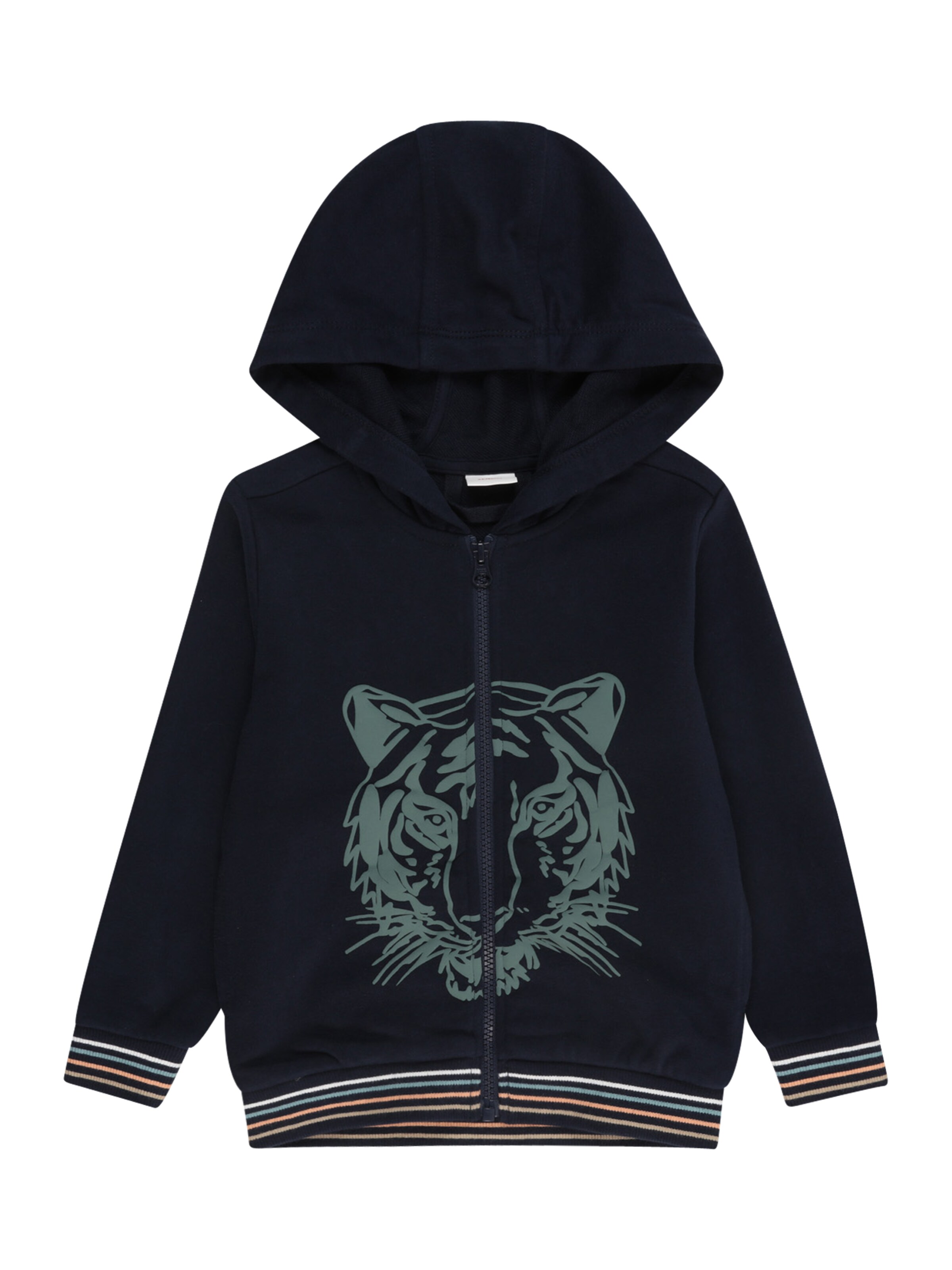 s.Oliver Zip-Up Hoodie in Blue: front