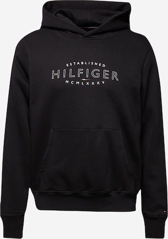 melns TOMMY HILFIGER Sportisks džemperis: no priekšpuses