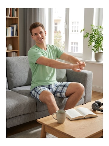 Phil & Co. Berlin Pajama short 'Fashionable' in Mixed colours: front